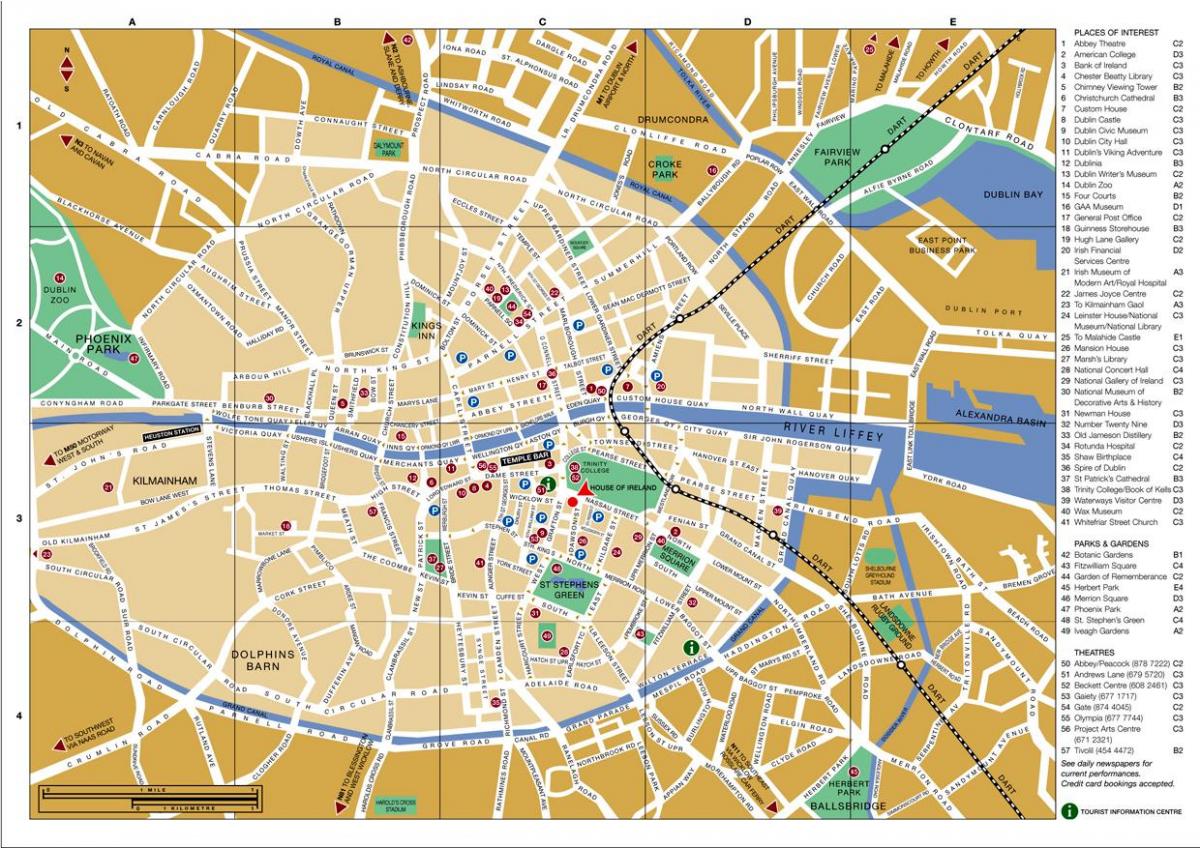 harita Dublin şehir merkezi