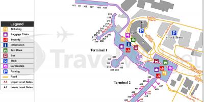 Dublin havaalanı haritası