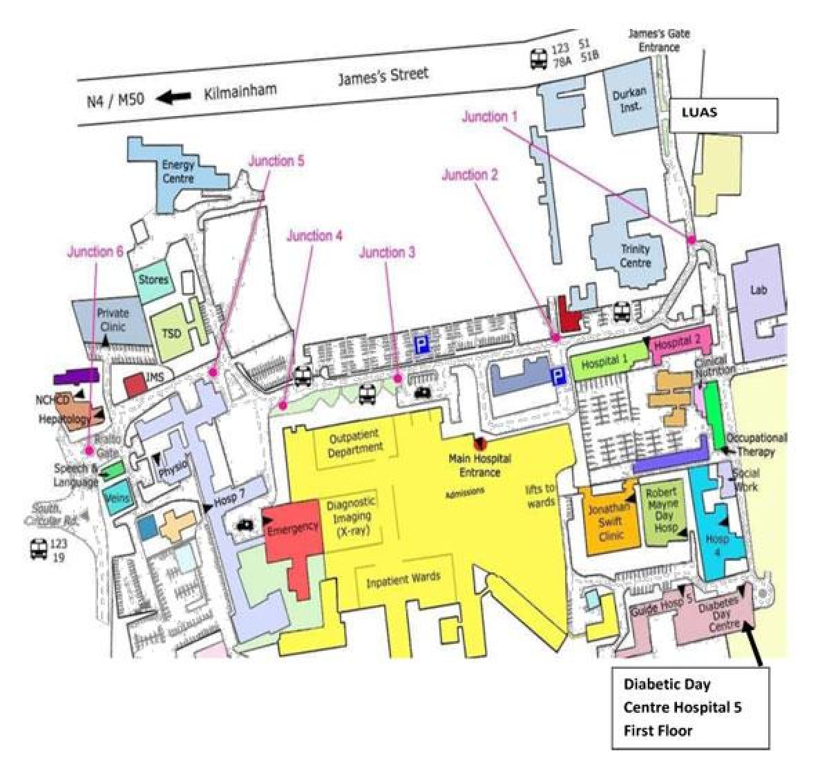 St James Hastanesi Dublin Haritayı göster