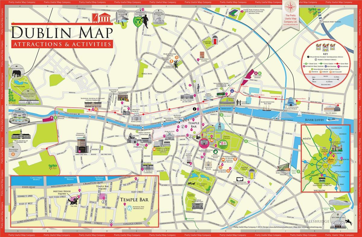 Dublin turistik haritası